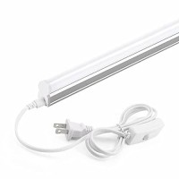 Barrina Led T5 Integrated Single Fixture, 4Ft, 2200Lm, 6500K (Super Bright White), 20W, Utility Shop Light, Ceiling And Under Cabinet Light, Garage Light With Built-In On/Off Switch