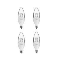 Philips 461848 60W Equivalent Dimmable Daylight B12 Candelabra Led Light Bulb, 4-Pack,