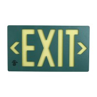 Ul Listed 100 Foot Jessup Glo Brite 7040100B Pf100 Molded Plastic Exit Sign Singlesided 875 X 155 Green Mounts 4 Ways