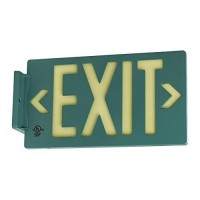 Ul Listed 100 Foot Jessup Glo Brite 7040100B Pf100 Molded Plastic Exit Sign Singlesided 875 X 155 Green Mounts 4 Ways