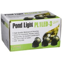 Jebao Pl1Led-3Ps Submersible Led Pond Light With Photcell Sensor, 2.25