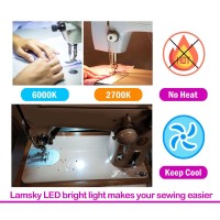 Lamsky Ba15D Led Double Contact Bayonet Base Sewing Machine Bulb Ac110-130V,T3/T4/C7/S6,4W Daylight 6000K,Led 40W Halogen Replacement Bulb,No-Dimmable,2-Pack