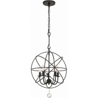 Crystorama Solaris 5 Light English Bronze Mini Chandelier