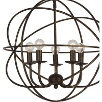 Crystorama Solaris 5 Light English Bronze Mini Chandelier