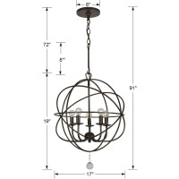 Crystorama Solaris 5 Light English Bronze Mini Chandelier