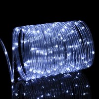 Oak Leaf Outdoor Solar String Lights, 41 Feet Solar Rope Lights 100Led Outdoor Lighting Rope, Waterproof Copper Wire Tube Lights With Solar Panel For Outdoor Indoor Home Garden Patio Parties