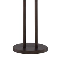 Franklin Iron Works Roscoe Modern Standing Floor Lamp 62 Tall Oil Rubbed Bronze Brown Twin Poles White Fabric Hardback Oval Sh