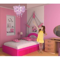 Deco Express Lampshades For Ceiling Lights, Fairies Mermaid Unicorn Flamingo Pink Lampshade For Girls (Butterflies)