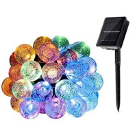 Wishworld Outdoor Christmas Solar String Lights, 21Ft 30Leds Waterproof Fairy Globe Lights Decorative Lighting For Garden, Party, Patio, Lawn And Xmas Tree Decorations(Multi-Color)