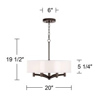 Possini Euro Design Ava Tiger Bronze Drum Pendant Chandelier 20