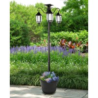 Sun-Ray Madison Solar Lamp Post And Planter