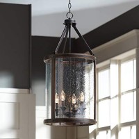 Gorham Metal Wood Pendant Chandelier 16