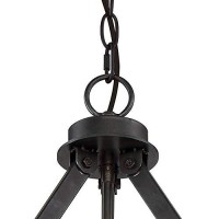 Gorham Metal Wood Pendant Chandelier 16