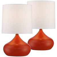 Mid Century Modern Contemporary Mini Accent Table Lamps 14 3/4