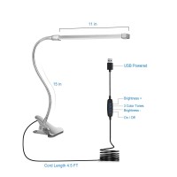 Nail Desk Lamp With Clamp Flexible Gooseneck Clip On Lamp 3 Color Modes 10 Brightness Manicure Table Light For Tattoo Make Up Se