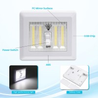 Alltrolite Led Closet Light Switch 400 Lumen Wireless Battery Powered Cob Night Light Stick On Magnetic Battery Lights For U