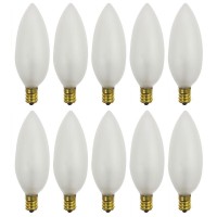 Royal Designs, Inc Lb-9002-10 Lb-9002-10 Royal Designs Frosted Shabby Chic Incandescent Light Bulbs, E12 Candelabra Brass Base, 130V, 40 Watts, Set Of 10, 10 Piece