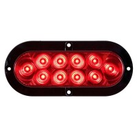 This is a Optronics Red Lens 6 Oval Sealed LED Single Light for a surface mount which mounts in any 360 degree position This light is sonically sealed and waterproof flange surface mount with no panel cutout require and is hard wired