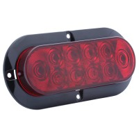 This is a Optronics Red Lens 6 Oval Sealed LED Single Light for a surface mount which mounts in any 360 degree position This light is sonically sealed and waterproof flange surface mount with no panel cutout require and is hard wired