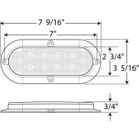 This is a Optronics Red Lens 6 Oval Sealed LED Single Light for a surface mount which mounts in any 360 degree position This light is sonically sealed and waterproof flange surface mount with no panel cutout require and is hard wired