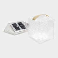 Solight Design Outdoor Solar-Powered Light, Inflatable Led Lantern - Waterproof, Compact, Portable - Solarpuff Bright White