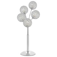 5-Lights Thailand Crystal Domes Table Lamp, Integrated Led, Dimmable(D0102Hge4Kv)