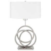 1-Light Chrome Circles Table Lamp, Usb Charger(D0102Hge4Dy)