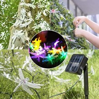 Joomer Dragonfly Solar String Lights, 20Ft 30 Led Waterproof Fairy Decoration Lighting For Patio, Lawn, Garden, Party, Wedding, Holiday, Thanksgiving, Christmas (Multi Color)