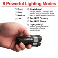 Cygolite Dash Pro- 600 Lumen Bike Light- 5 Night & 3 Daytime Modes- Compact & Durable- Ip64 Water Resistant- Sturdy Flexible Mount- Usb Rechargeable Headligh, Black, Dsh-600-Usb