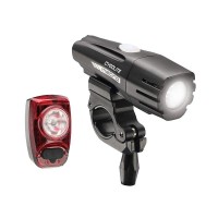 Cygolite Metro 700 Lumen Headlight And Hotshot 100 Lumen Tail Light Usb Rechargeable Bike Light Combo Set , Black / Red