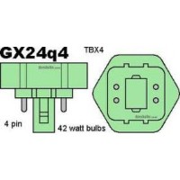 Pack Of 10 Plt 42W Gx24Q-4 841, 42 Watt Triple Tube, 4-Pin Compact Fluorescent Light Bulb