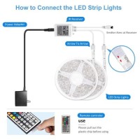 Daybetter Waterproof Led Lights For Bedroom, 32.8Ft (2 Rolls Of 16.4Ft) Led Strip Lights, 300 Leds Color Changing Rgb 44 Keys Remote Controller, 12V For Outdoor Room Home Party Christmas Decoration