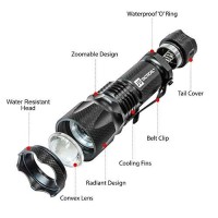 J5 Tactical V1-Pro Flashlight (3 Pack) The Original High Lumen Ultra Bright, Led 3 Mode Flashlight Ͽ