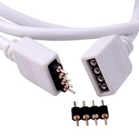 Rgbzone 2 Pack 3 Meters/9.9Ft Extension Cable Connect Female Plug To Rgb Led Strip Light With Free 4Pcs 4Pin Connector