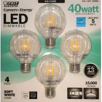 Feit Electric G25 Led 40 Watt Replacement 4-Pack Soft White