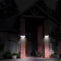 Super Bright 44 Big Led Motion Sensor Solar Powered Wireless Security Wall Outdoor Garden Ponds Accent Lighting Pond Decor Lamp Finials Lights Three Smart Modes Weatherproof Easy Install Green Tech