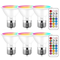 Yangcsl Led Color Changing Rgb Light Bulb With Remote 40W Equivalent 400Lm, 45Ͽ