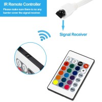 Supernight Rgb Led Strip Light Remote Controller, 24 Key Ir Remote Dimmer For 12V 5050 3528 Rgb Led Rope Lights (1 Port