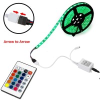 Supernight Rgb Led Strip Light Remote Controller, 24 Key Ir Remote Dimmer For 12V 5050 3528 Rgb Led Rope Lights (1 Port