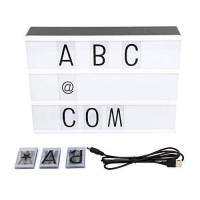 Lightess Cinema Light Box With Free Combination Letters And Led Light Message Board Lamp A4 Size, 90 Signs