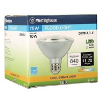 Westinghouse Lighting 4316000 75W Equivalent Par30 Flood Dimmable Cool Bright Led Energy Star Light Bulb With Medium Base