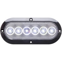 This Optronics Fleet Count Light is for a BUL12 Series and is a 6 Surface Flange Mount Oval Sealed DOT LED Clear BackUp Light This light is a surface flange mount and is hard wired with a 12V This light is sealed and waterproof with a standard connection 