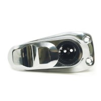 Pactrade Marine Boat 2-Prong Chrome Stern Light Pole Base Sliding Socket Plug-In