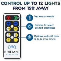 Brilliant Evolution Led Puck Light 6 Pack With Remote & 18 Batteries Included - Wireless Led Under Cabinet Lighting - Under Counter Lights For Kitchen - Stick On Battery Operated Lights