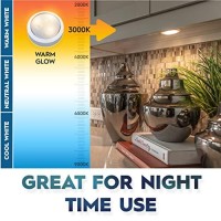 Brilliant Evolution Led Puck Light 6 Pack With Remote & 18 Batteries Included - Wireless Led Under Cabinet Lighting - Under Counter Lights For Kitchen - Stick On Battery Operated Lights