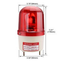 Baomain Warning Signal Light Lte-1101 Ac 110V Red Indicator Rotating Light Halogen Bulb Mechanical Signal Lamp