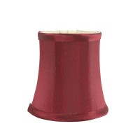 Meriville Chandelier Lamp Shades, 3-Inch By 4.5-Inch By 4.5-Inch, Clip-On (Set Of 5, Burgundy)