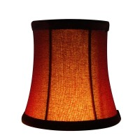 Meriville Chandelier Lamp Shades, 3-Inch By 4.5-Inch By 4.5-Inch, Clip-On (Set Of 5, Burgundy)