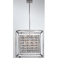 6 Light Chandelier - Finish Stainless Steel