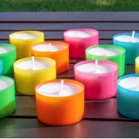 Stonebriar 96 Pack Multicolor Unscented 6 To 7 Hour Long Burning Tea Light Candles